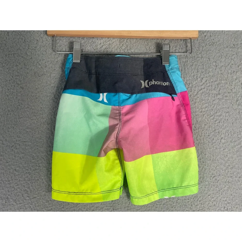 Hurley Phantom Boys Board Shorts Size 4 Multicolor Colorblock Swim Trunks
